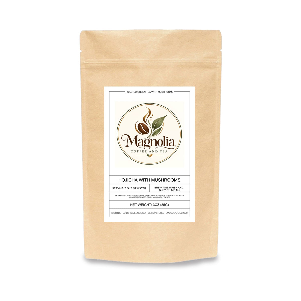 Magnolia Hojicha With Mushrooms